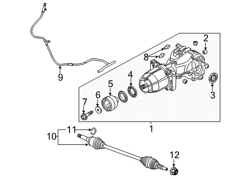 2013 Ford Fusion Axle & Differential - Rear Axle Assembly Diagram for DG9Z-4K138-AB