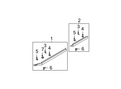 2005 Kia Sorento Exterior Trim - Pillars, Rocker & Floor Tapping Screw-FLANGE Head Diagram for 1249304166B