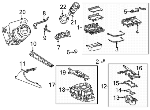 2022 Lexus NX350h Center Console LAMP ASSY, INTERIOR Diagram for 81080-78030