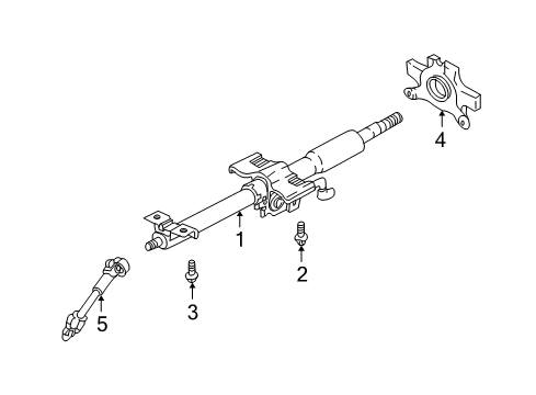 2004 Hyundai Accent Steering Column & Wheel, Steering Gear & Linkage Column & Shaft Assembly-Steering Diagram for 56310-25000