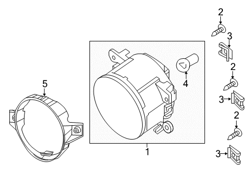 2009 Nissan Sentra Bulbs Bracket-Fog Lamp Diagram for 26916-ET80A