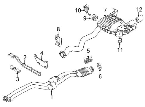 2012 BMW 135i Exhaust Components Holder Diagram for 18207581120