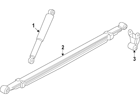 2019 Chevrolet Suburban 3500 HD Rear Suspension Leaf Spring Diagram for 23401102