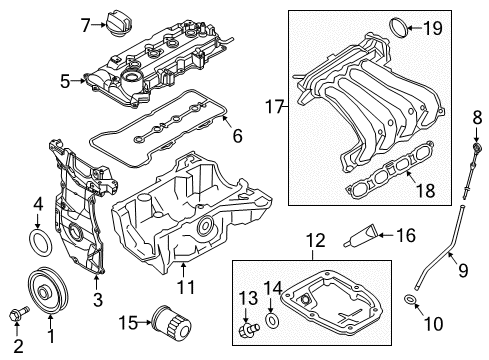 2013 Nissan Versa Throttle Body Guide-Oil Level Diagram for 11150-ED00A