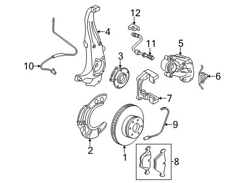 2014 BMW 528i Brake Components Calliper Carrier Diagram for 34116796486