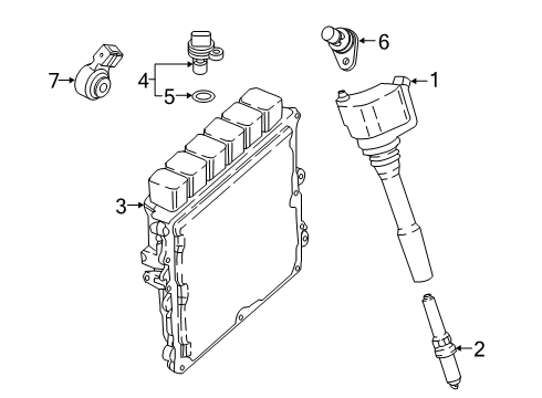 2019 BMW X7 Powertrain Control Spark Plug, High Power Diagram for 12120050948