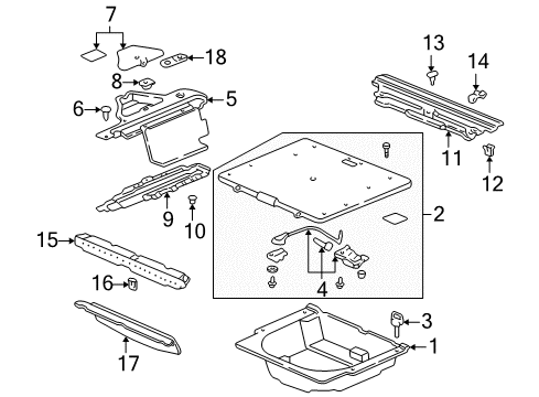1998 Honda CR-V Interior Trim - Rear Body Lock Assy. Diagram for 84525-S10-000