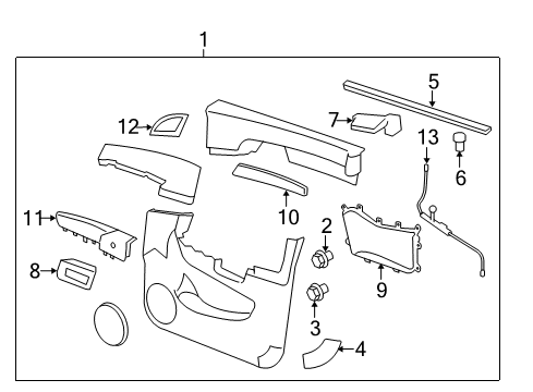 2015 Chevrolet Captiva Sport Interior Trim - Front Door Reflector Diagram for 96626984