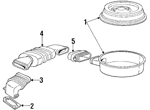 1994 GMC G2500 Air Intake Cleaner Asm-Air Diagram for 25099701