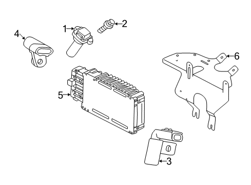 2004 Chrysler Concorde Powertrain Control Oxygen Sensor Diagram for 4606555AC