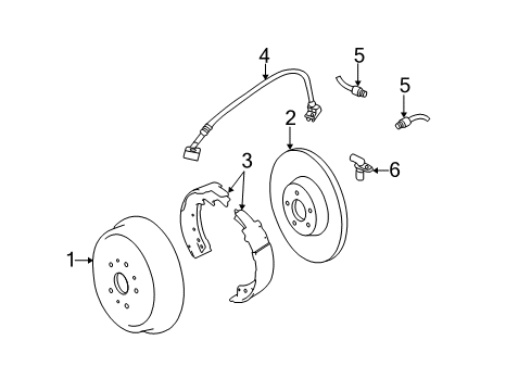 2002 Jeep Liberty Rear Brakes Wheel Cylinder-Wheel Diagram for 5066158AA