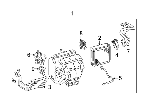 2003 Lexus ES300 Air Conditioner Tube & Accessory Assembly Diagram for 88710-33280