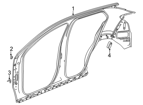 2022 Chevrolet Trailblazer Uniside Striker Reinforcement Diagram for 42720890