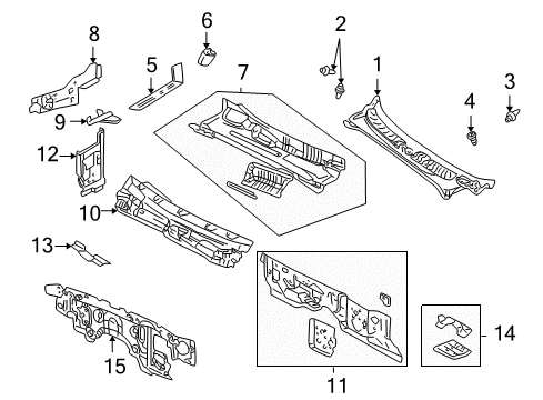 2003 Dodge Dakota Cab Cowl Anti-Lock Brake System Modulator Diagram for 5083083AA