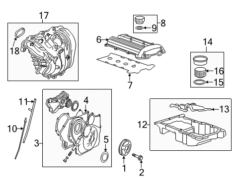 2009 Chevrolet HHR Intake Manifold Dipstick Diagram for 12608346