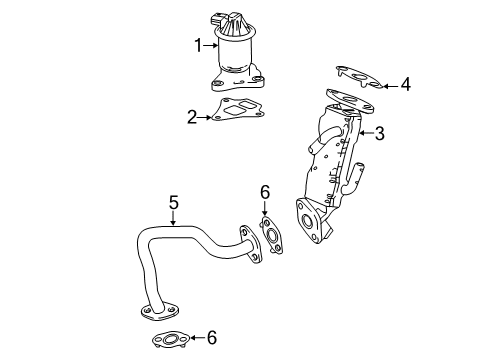 2020 Honda Accord Emission Components Valve Assembly, E-Egr Diagram for 18710-6C1-A01