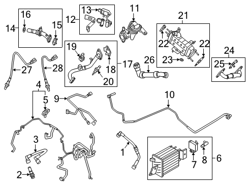 2019 Ford F-150 Powertrain Control Vapor Hose Diagram for JL3Z-9G297-C