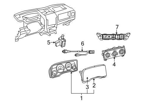 2013 Jeep Compass Instruments & Gauges Cluster-Instrument Panel Diagram for 68080411AF