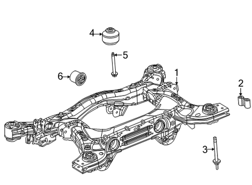 2021 Jeep Grand Cherokee L Suspension Mounting - Rear Screw-ALTERNATOR Diagram for 6507394AA
