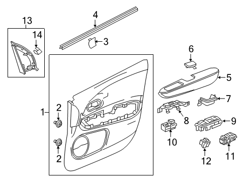 2021 Honda HR-V Front Door LINING, R. FR. DOOR (LOWER) (TYPEB) Diagram for 83502-THX-A11ZA