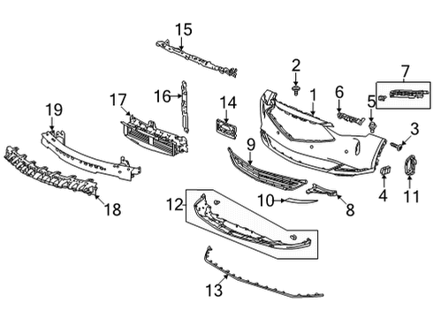 2022 Acura MDX Bumper & Components - Front Bolt, Special (6MM) Diagram for 90102-SAA-901