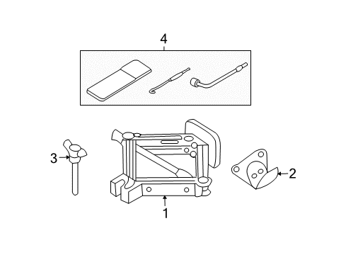 2009 Kia Sedona Jack & Components Jack Assembly Diagram for 091104D001