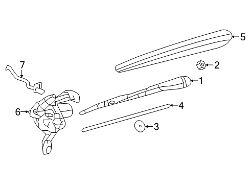 2017 Chevrolet Bolt EV Wiper & Washer Components Washer Nozzle Diagram for 42430405