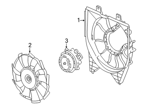 2022 Acura TLX A/C Condenser Fan FAN, COOLING Diagram for 38611-6S9-A01