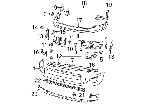 2009 Dodge Ram 1500 Front Bumper Bolt-HEXAGON FLANGE Head Diagram for 68055091AA