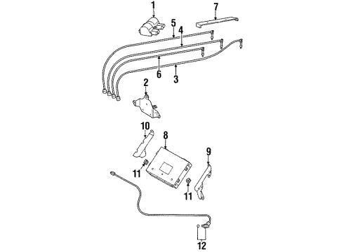 2002 Isuzu Rodeo Ignition System Coil Assembly Ignition Diagram for 8-19005-250-1