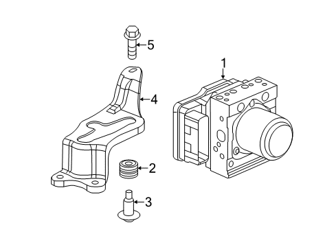 2012 Honda Civic Anti-Lock Brakes Modulator Assembly, Vsa Diagram for 57110-TS8-346