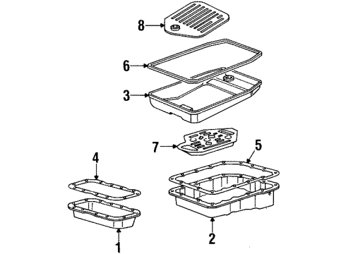 1999 BMW 328i Automatic Transmission Gasket Asbestos Free Diagram for 24111421599