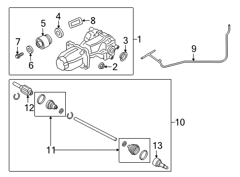 2018 Ford EcoSport Axle & Differential - Rear Axle Assembly Diagram for CN1Z-4K138-C