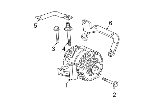 2005 Buick LaCrosse Alternator GENERATOR Assembly Diagram for 15208915