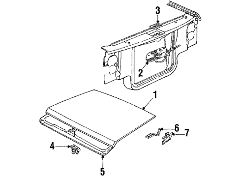 1990 Dodge Dakota Hood & Components Release-Assembly-Instrument Panel Hood Latch Diagram for 55026854