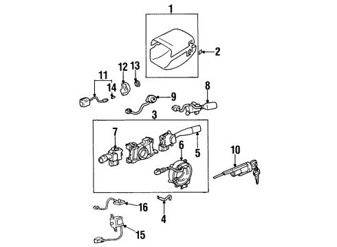 1996 Toyota Avalon Cruise Control System Actuator Assy, Cruise Control Diagram for 88200-33010