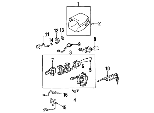 1996 Toyota Avalon Switches Door Jamb Switch Diagram for 84231-AC010