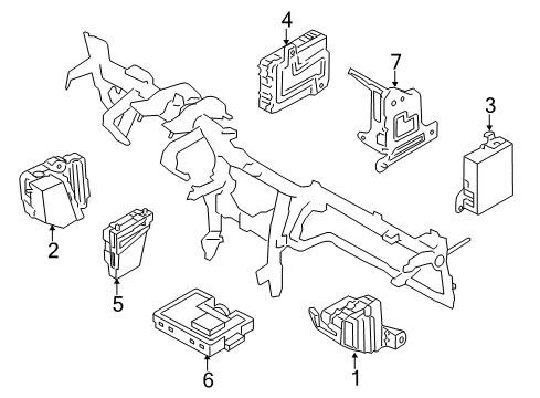2012 Hyundai Genesis Immobilizer Instrument Panel Junction Box Assembly, Left Diagram for 91950-3M200