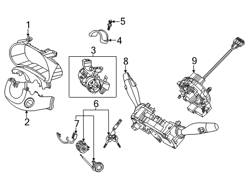 2021 Kia Soul Shroud, Switches & Levers SHROUD-Steering COLU Diagram for 84852K0000WK