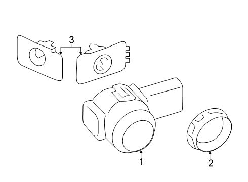 2020 BMW X5 Parking Aid ULTRASONIC SENSOR, PHYTONIC Diagram for 66209472120