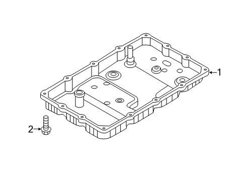 2016 Hyundai Equus Automatic Transmission Pan Assembly-Automatic Transaxle Oil Diagram for 452804E020