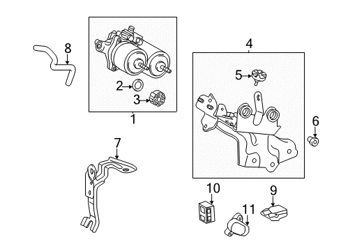 2017 Lexus CT200h Hydraulic System Reservoir Assembly,Brake Master Cylinder Diagram for 47220-76010