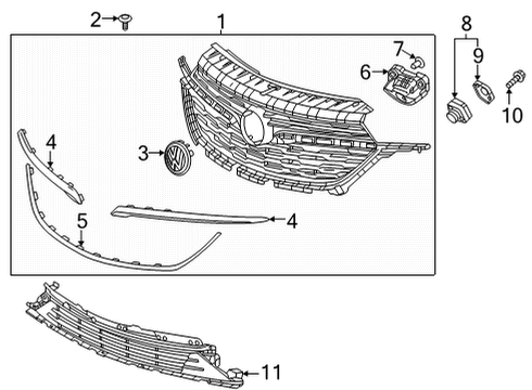 2020 Buick Encore GX Grille & Components Emblem Diagram for 42573566