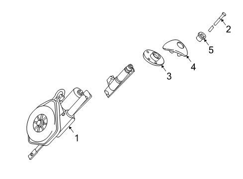 2001 Ford Explorer Antenna & Radio Base Cap Diagram for F5TZ-18A927-A