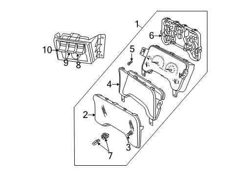 1997 Jeep Wrangler Switches Lens-Cluster Diagram for 4874345
