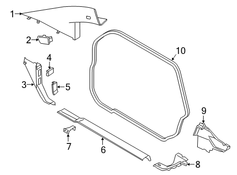 2018 BMW i3s Interior Trim - Pillars, Rocker & Floor Cover Cap "Airbag" Diagram for 51437326908