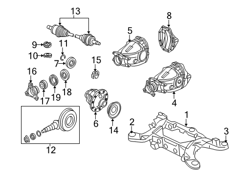 2007 Dodge Magnum Axle & Differential - Rear Drive Shaft Diagram for 4578035AH