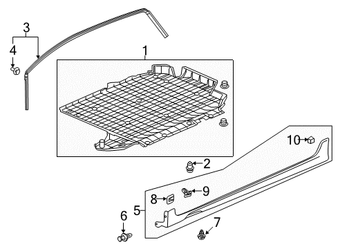 2020 Honda Fit Exterior Trim - Pillars, Rocker & Floor Clip, Side Sill Ga Diagram for 91513-TL0-E11