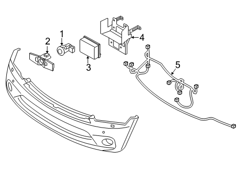 2021 INFINITI QX80 Electrical Components - Front Bumper Sensor Assy-Distance Diagram for 28438-6JE0C