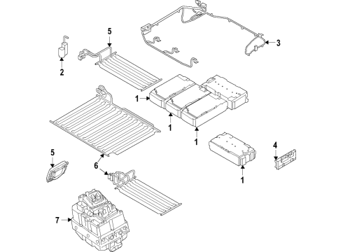 2021 BMW 530e xDrive Hybrid Components, Battery, Blower Motor, Cooling System ELECTRIC MOTOR ELECTRONICS Diagram for 12365A37299